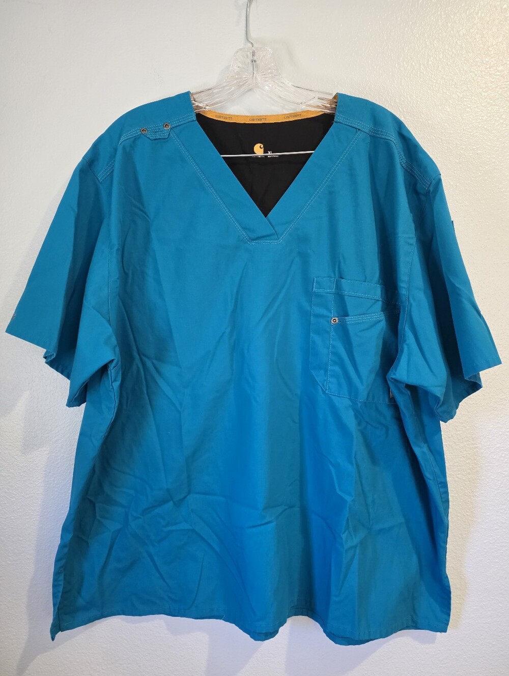 Carhartt Force Mens Scrub Top Aqua Green Xl